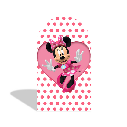 Minnie Mouse Birthday Party Arch Backdrop Wall Cloth Cover