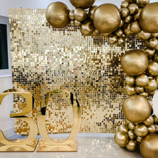 Light Gold Shimmer Sequin Backdrop Wall Panels For Birthday Wedding Baby Shower Bridal