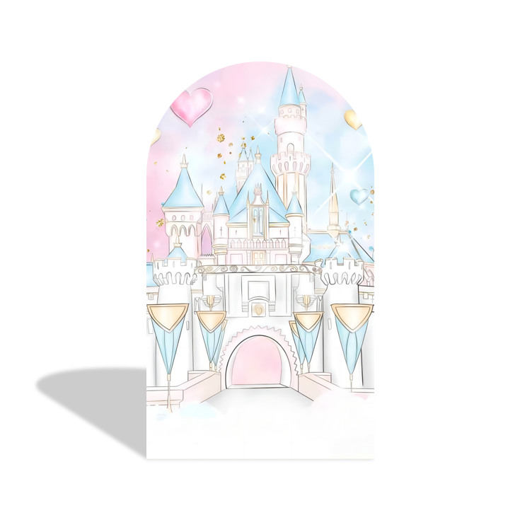 Princess Birthday Party Background Arch Backdrop Wall Cloth Cover