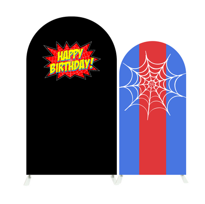 Spider-man Theme Birthday Party Arch Backdrop Wall Cloth Cover