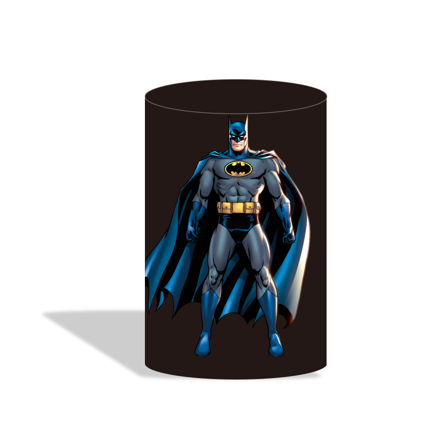 Batman birthday party decoration round circle backdrop cover plinth cylinder pedestal cloth cover