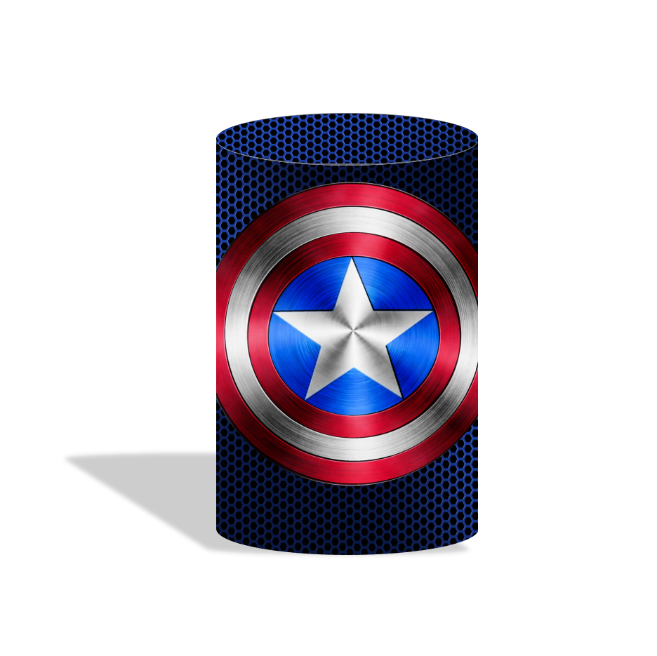 Avenger birthday party decoration round circle backdrop cover plinth cylinder pedestal cloth cover