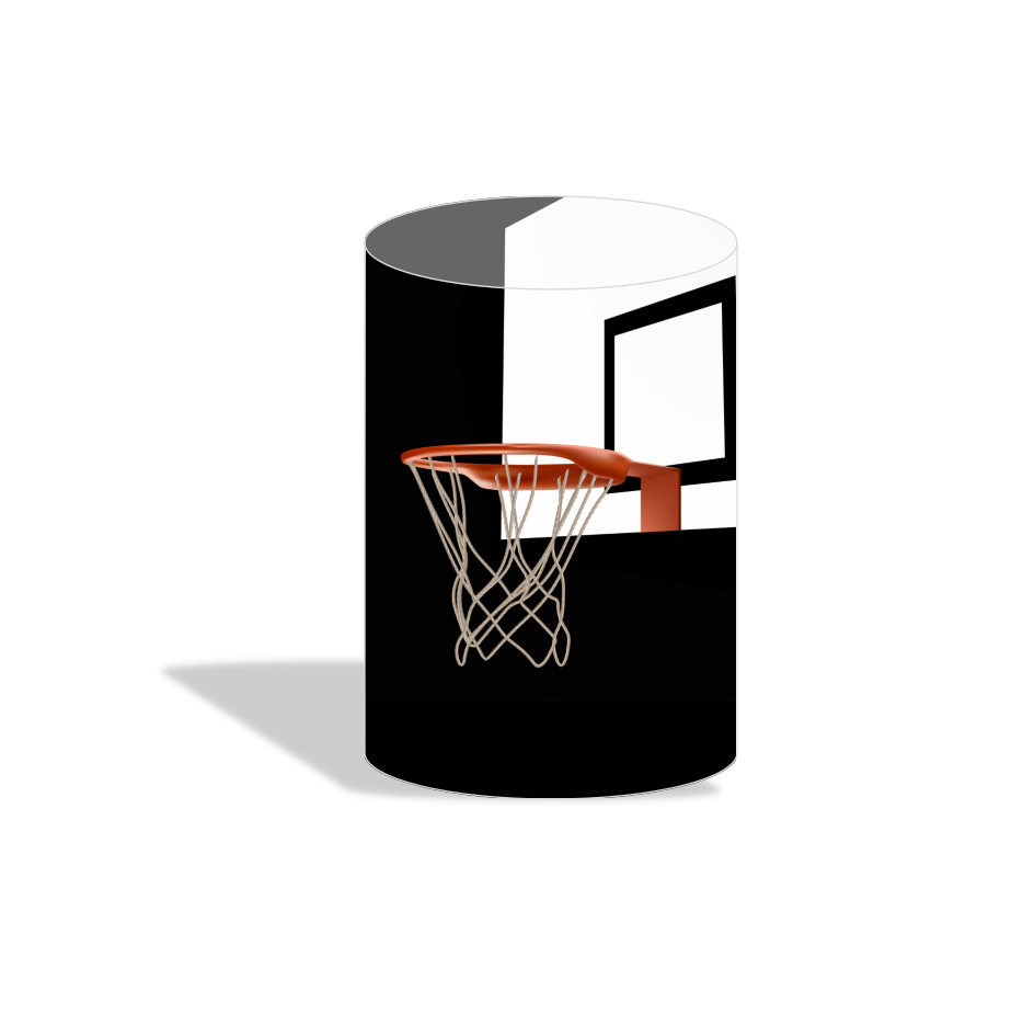 Basketball theme birthday party decoration round circle backdrop cover plinth cylinder pedestal cloth cover