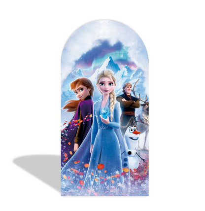 Frozen Theme Happy Birthday Party Arch Backdrop Wall Cloth Cover