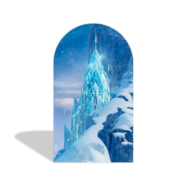 Frozen Theme Happy Birthday Party Arch Backdrop Wall Cloth Cover