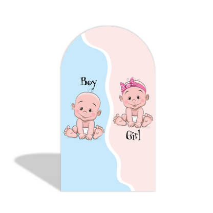 Gender Reveal Party Arch Backdrop Wall Cloth Cover
