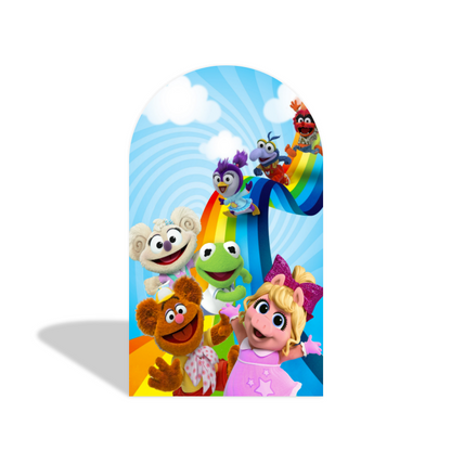 Muppet Babies Theme Birthday Party Arch Backdrop Wall Cloth Cover