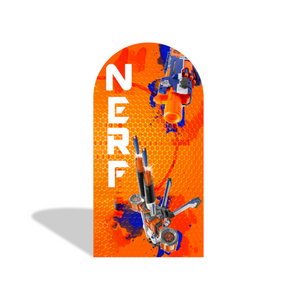 NERF Theme Happy Birthday Party Arch Backdrop Wall Cloth Cover