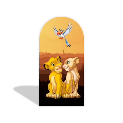 Lion King Birthday Party Arch Backdrop Wall Cloth Cover