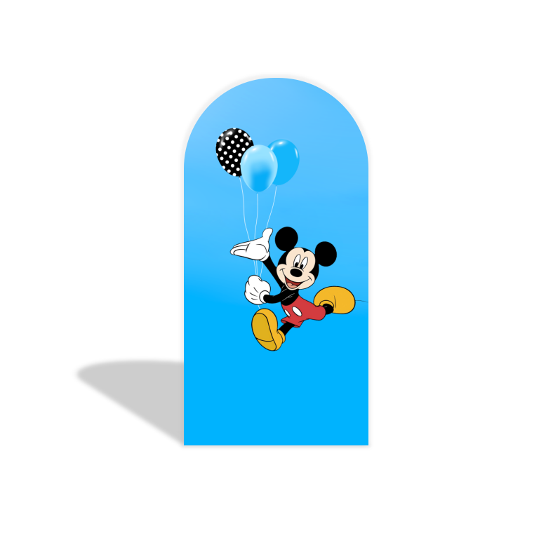 Mickey theme Birthday Party Arch Backdrop Wall Cloth Cover