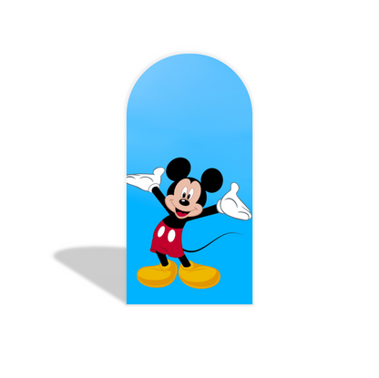 Mickey theme Birthday Party Arch Backdrop Wall Cloth Cover