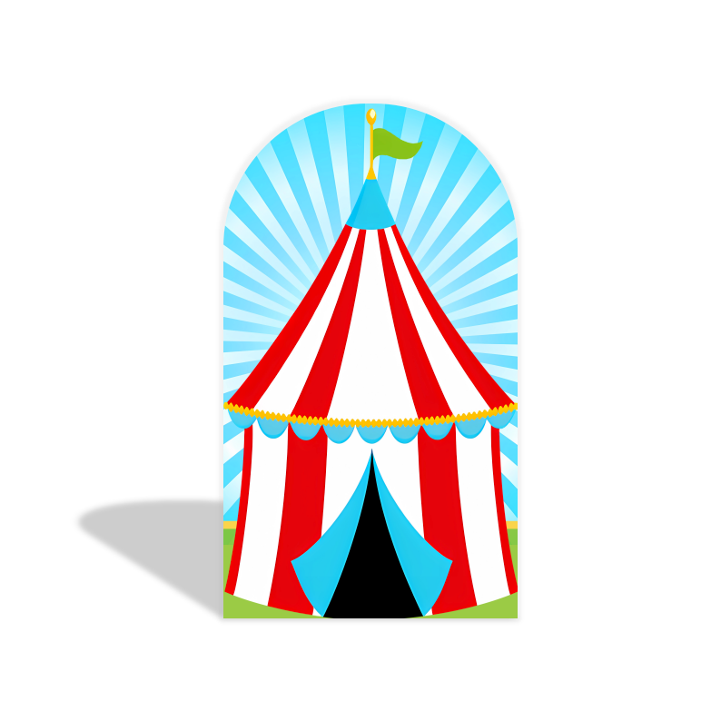 Blue circus arch  Birthday Party Arch Backdrop Wall Cloth Cover