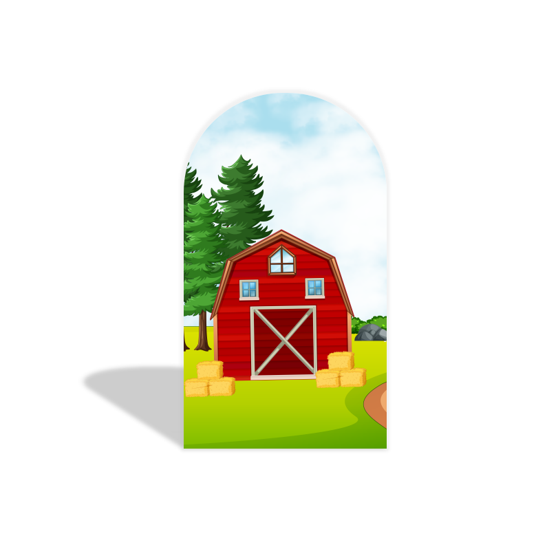 Farm  arch  Birthday Party Arch Backdrop Wall Cloth Cover