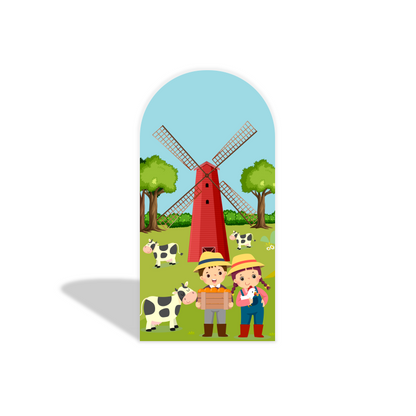 Farm  arch  Birthday Party Arch Backdrop Wall Cloth Cover