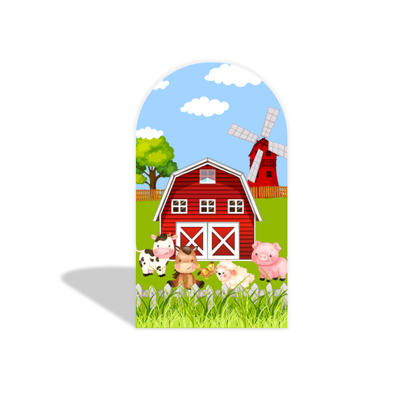 Farm  arch  Birthday Party Arch Backdrop Wall Cloth Cover