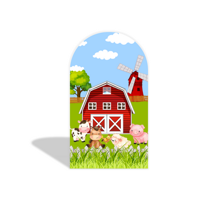 Farm  arch  Birthday Party Arch Backdrop Wall Cloth Cover