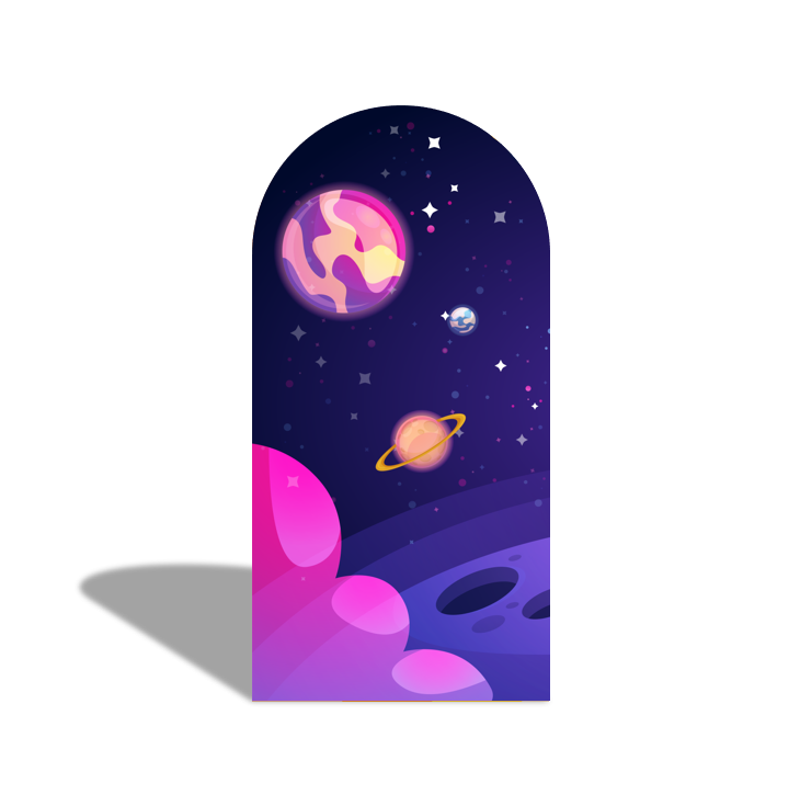 Galaxy Birthday Baby Shower Party Arch Backdrop Wall Cloth Cover