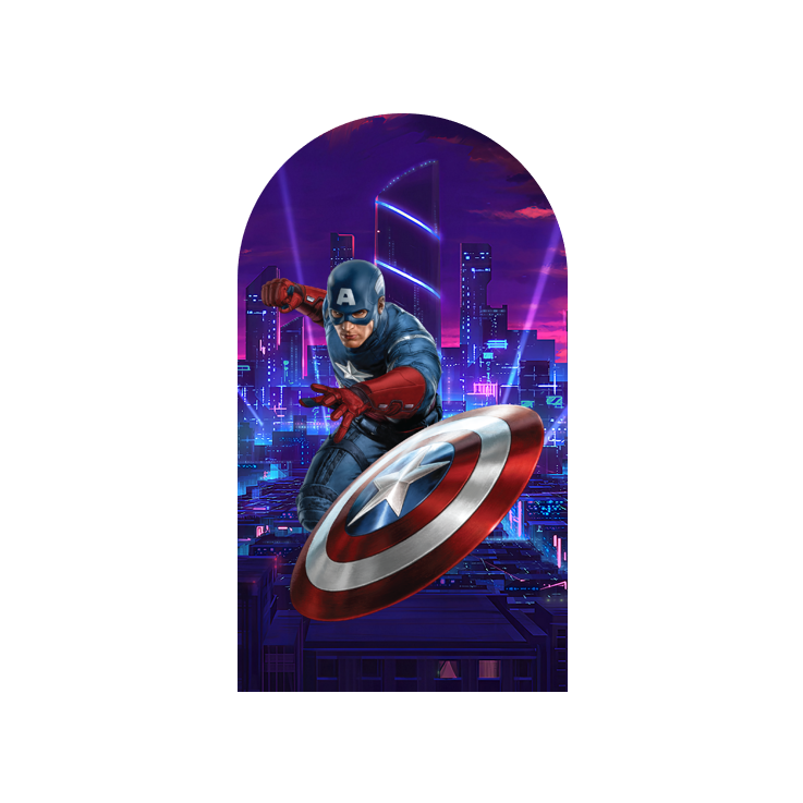 Avenger Super Hero Theme Happy Birthday Party Arch Backdrop Wall Cloth Cover