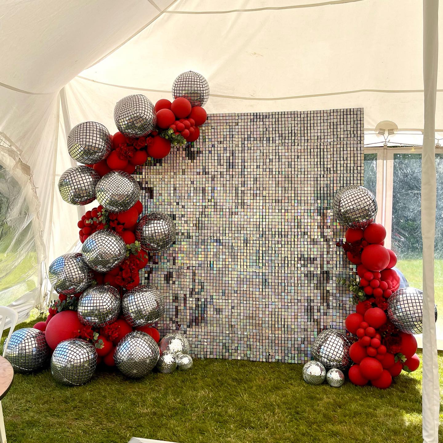 Fancy Sliver Sequin Shimmer Backdrop Wall Panels For Birthday Wedding Party Event Decoration