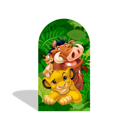 Lion King Birthday Party Arch Backdrop Wall Cloth Cover