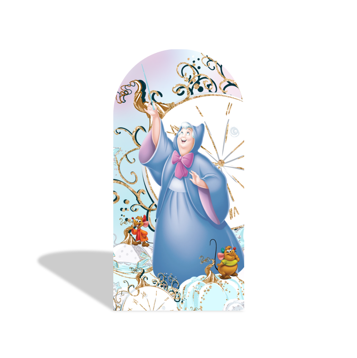 Cinderella Princess Birthday Party Background Arch Backdrop Wall Cloth Cover