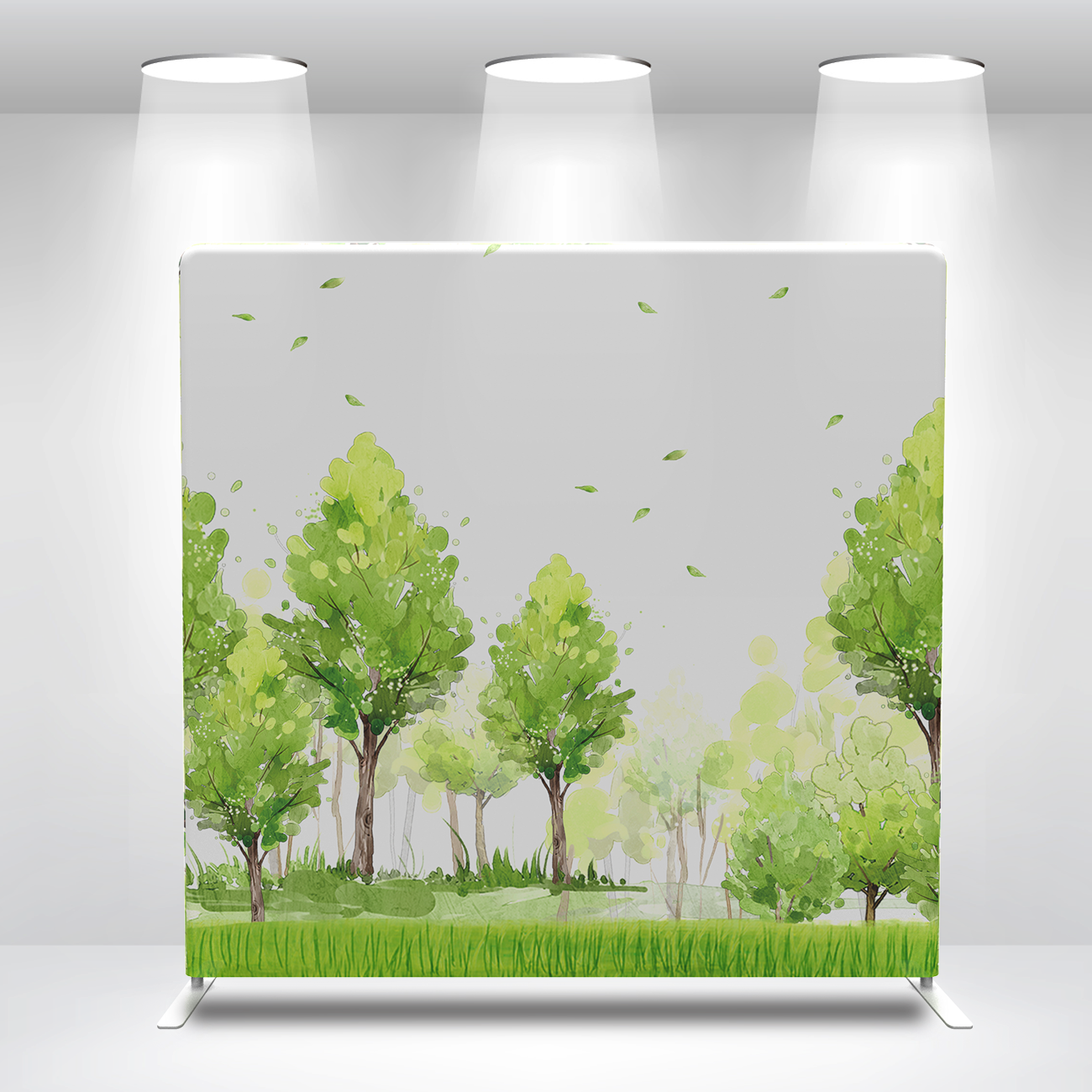 Green Forest Birthday Party Decoration Pillow Case Photo Booth Backdrop Wall Cover With Stand