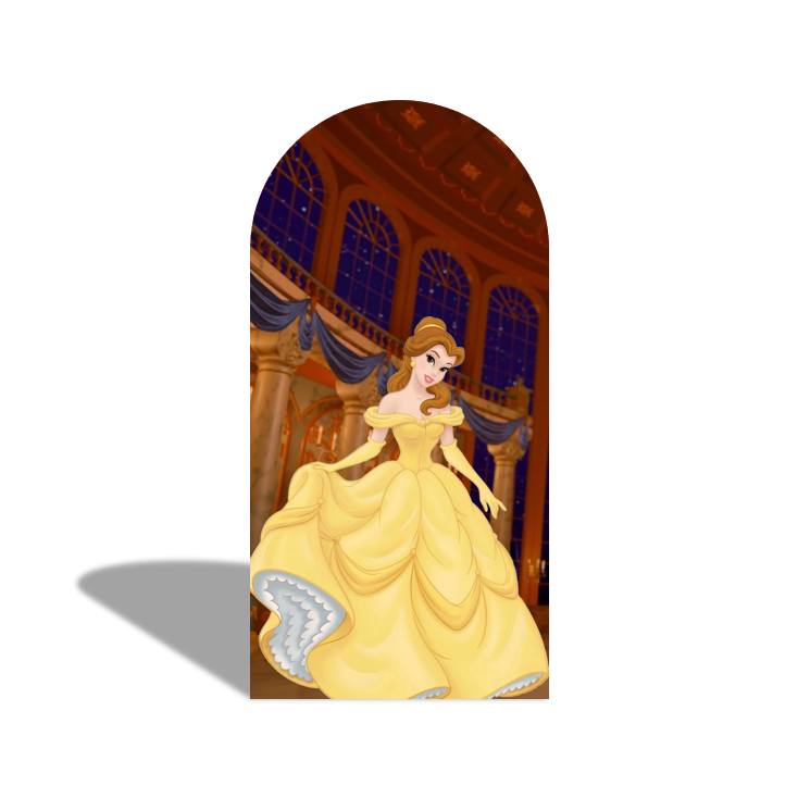 Beauty And The Beast Birthday Party Arch Backdrop Wall Cloth Cover