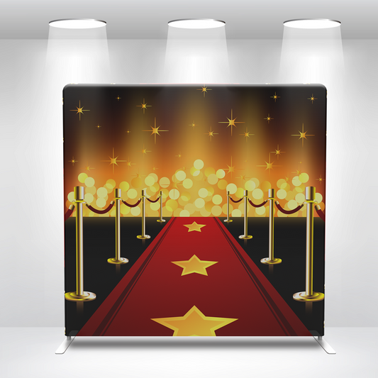 Hollywood Red Carpet Pillow Case Photo Booth Straight Backdrop Wall Cover With Stand For Birthday Party Photography Photo Shoot Studio Props