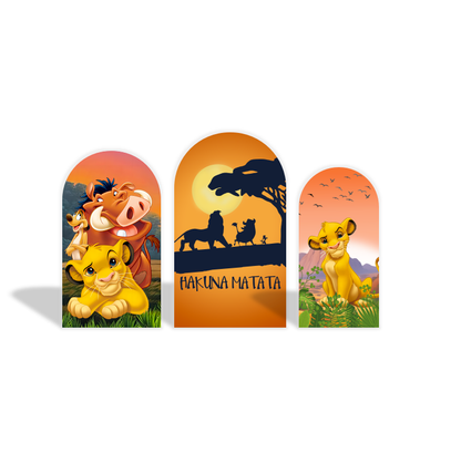 Lion King Birthday Party Arch Backdrop Wall Cloth Cover