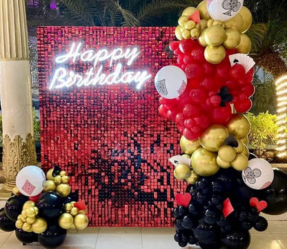 Red Sequin Shimmer Backdrop Wall Panels For Birthday Wedding Baby Shower Bridal