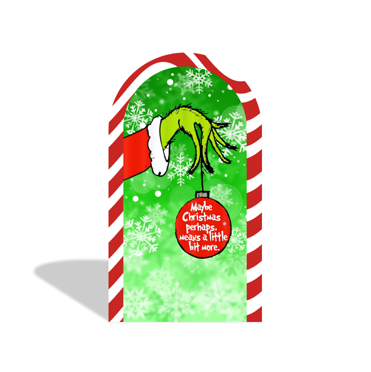 Grinch Cartoon Happy Birthday Party Arch Backdrop Wall Cloth Cover