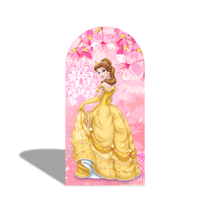 Princess Happy Birthday Party Arch Backdrop Wall Cloth Cover