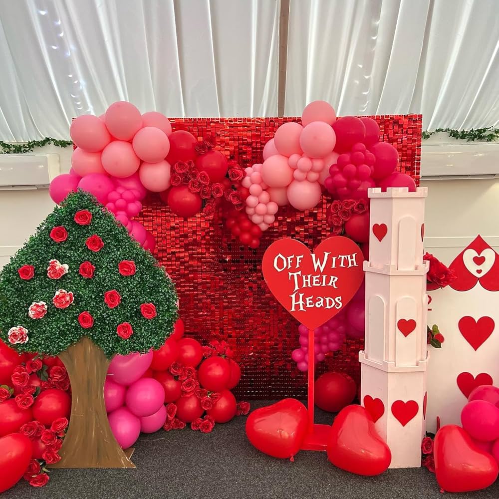 Red Sequin Shimmer Backdrop Wall Panels For Birthday Wedding Baby Shower Bridal