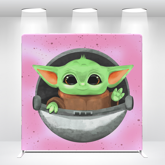 Baby Yoda Backdrop Wall Cover With Stand For Birthday Party Photography Photo Shoot Studio Props