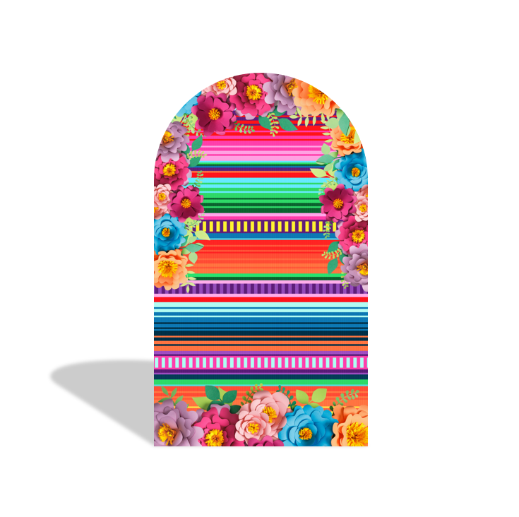 Mexican Fiesta Arch Backdrop Wall Cloth Cover