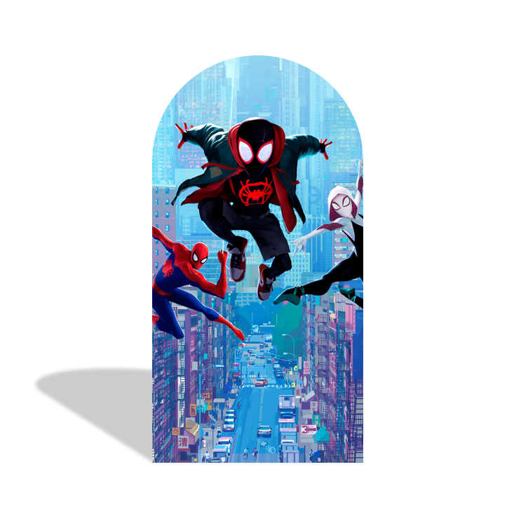 Spiderman Theme Birthday Party Arch Backdrop Wall Cloth Cover