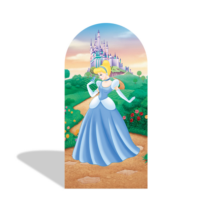 Disney Princess Birthday Party Background Arch Backdrop Wall Cloth Cover