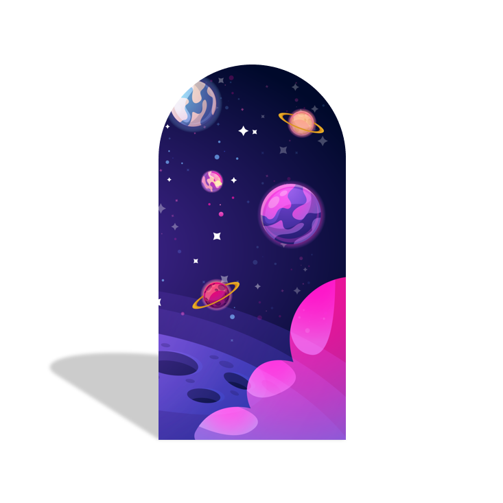 Galaxy Birthday Baby Shower Party Arch Backdrop Wall Cloth Cover