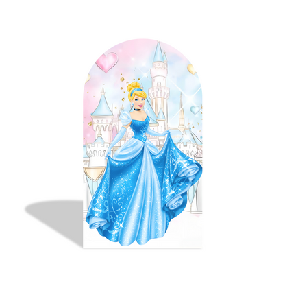 Cinderella Princess Birthday Party Background Arch Backdrop Wall Cloth Cover