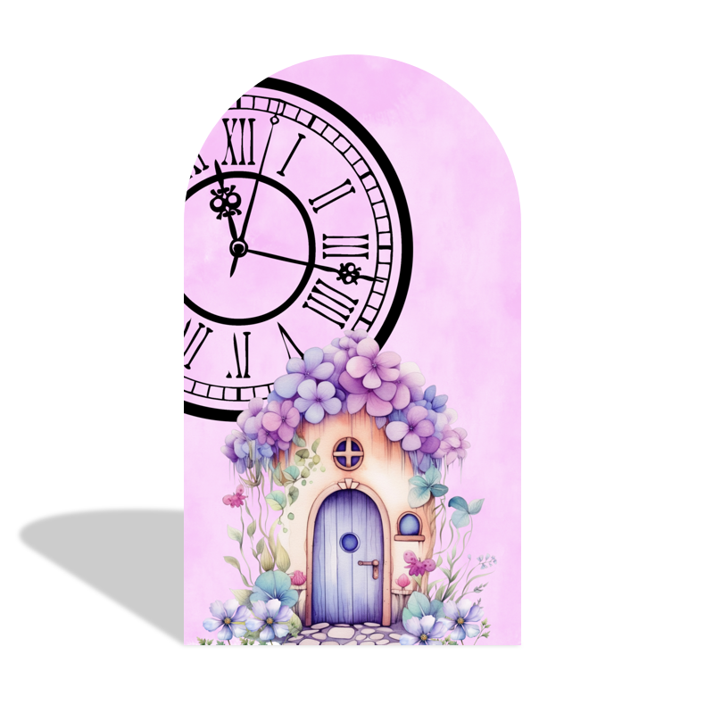 Alice birthday party decoration arch backdrop cover plinth cylinder pedestal cover