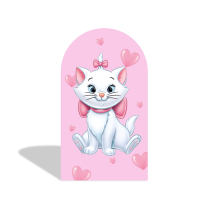 Marie cat birthday party decoration arch backdrop cover plinth cylinder pedestal cover