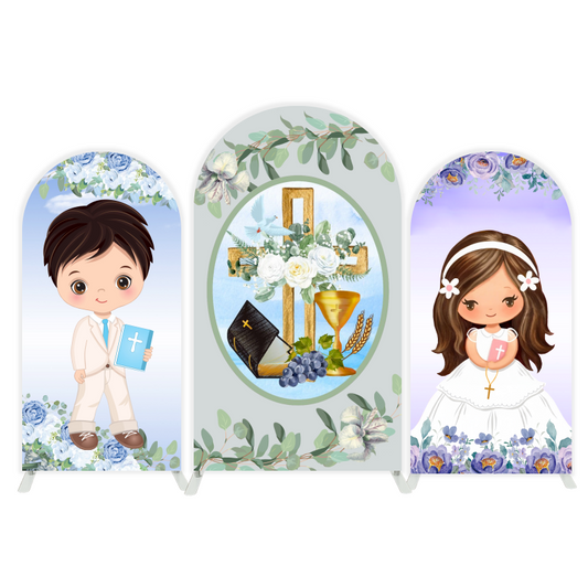 Baptism  arch  Birthday Party Arch Backdrop Wall Cloth Cover