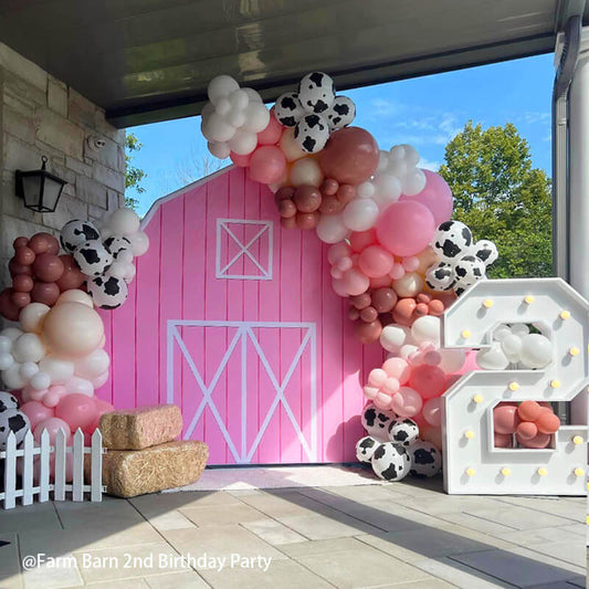 7x7ft Farm House Barn Arch Backdrop Wall Cover Stand For Birthday Baby Shower Party Decoration