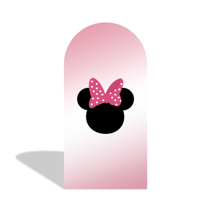 Pink Minnie Baby Shower Birthday Party Arch Backdrop Wall Cloth Cover