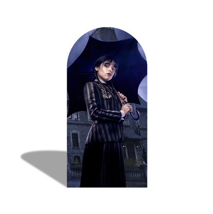 Wednesday Addams Birthday Party Arch Backdrop Wall Cloth Cover