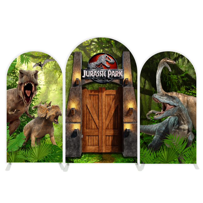 Jurassic World Park arch  Birthday Party Arch Backdrop Wall Cloth Cover