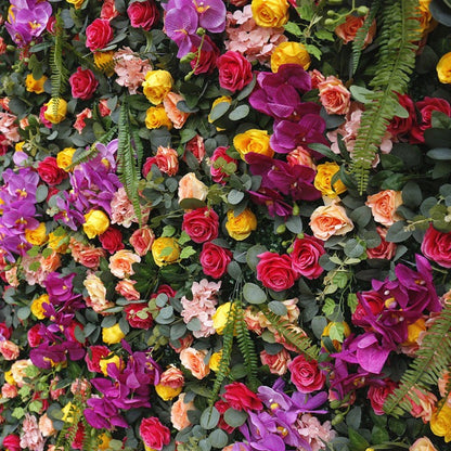 Cloth Curtain Silk Flower Wall For Birthday Wedding Backdrop Decoration Outdoor Event Party Decor Props