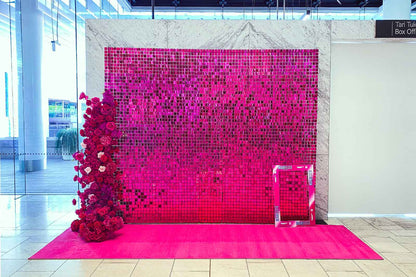 Rose Red Sequin Shimmer Backdrop Wall Panels For Birthday Wedding Baby Shower Bridal