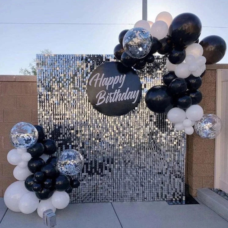 Sliver Sequin Shimmer Backdrop Wall Panels For Birthday Wedding Party Event Decoration