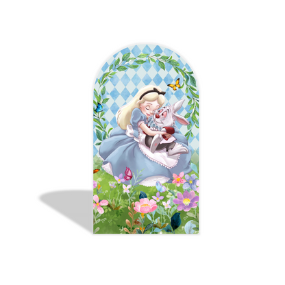 Alice In Wonderland Birthday Party Arch Backdrop Wall Cloth Cover